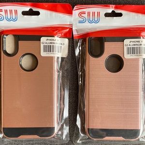 (Pack of 2) iPhone X Hybrid phone cases in Gold